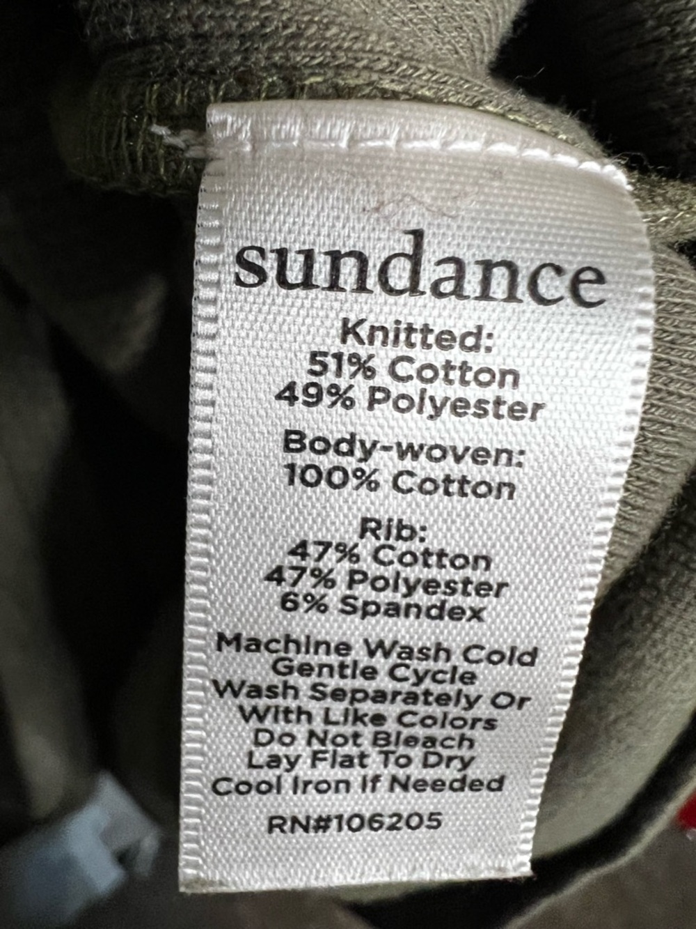 Sundance Green Waffle Knit Colorblock Thumbholes Boho Top - Picture 7 of 8